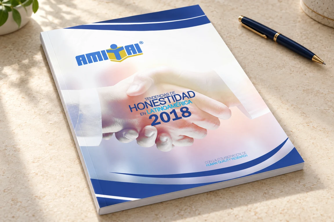 Integrity Trends 2018 report cover on a desk